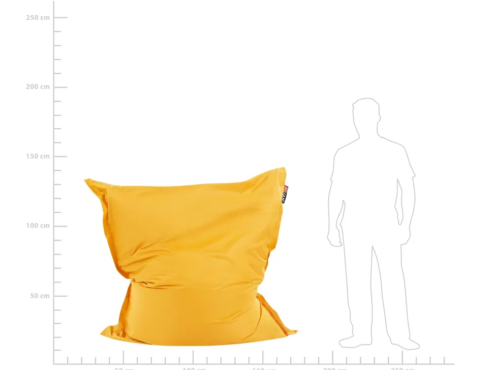 Pufe Almofada Amarelo 140 X 180 Cm Fuzzy