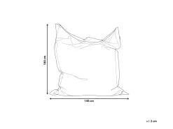 Pufe Almofada Branco E Creme 140 X 180 Cm Fuzzy