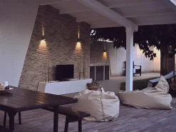 Pufe Almofada Branco E Creme 140 X 180 Cm Fuzzy