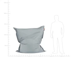 Pufe Almofada Cinzento Claro 140 X 180 Cm Fuzzy