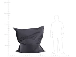 Pufe Almofada Preto 140 X 180 Cm Fuzzy
