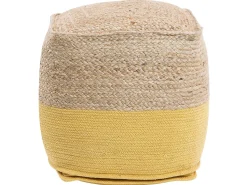 Pufe Amarelo 44 X 44 Cm Kirama