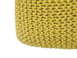 Pufe Em Tricot Amarelo 50 X 50 X 31 Cm Conrad