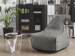 Pufe Poltrona Cinzento Linen Drop