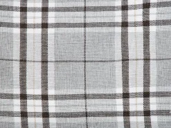 Pufe Poltrona Padrao Xadrez E Cinzento Linen Drop
