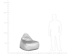 Pufe Poltrona Prateado Drop