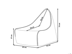 Pufe Poltrona Prateado Drop