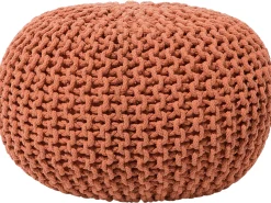 Pufe Redondo Em Tricot Cobre 50 X 35 Cm Conrad