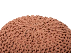Pufe Redondo Em Tricot Cobre 50 X 35 Cm Conrad