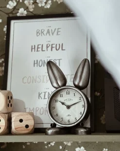 Relogio De Mesa Prateado 24 Cm Thusis