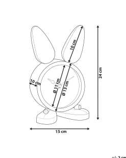 Relogio De Mesa Prateado 24 Cm Thusis