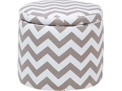 Repousa-Pes Cinzento E Branco Com Arrumação Tunica