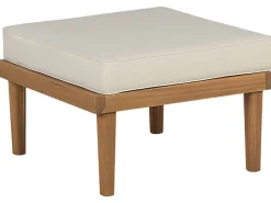 Repousa-Pes Para Jardim Branco Em Madeira Clara Baratti