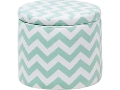 Repousa-Pes Verde E Branco Com Arrumação Tunica