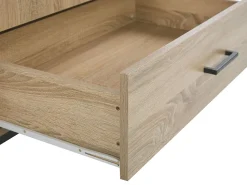 Roupeiro Com 2 Portas E Gaveta Castanho Claro 180 Cm Schwedt