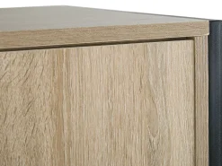 Roupeiro Com 2 Portas E Gaveta Castanho Claro 180 Cm Schwedt