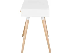Secretaria / Toucador Branca E Cinzenta Com 2 Gavetas 120 X 45 Cm Frisco
