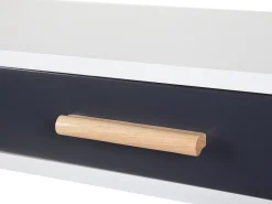Secretaria / Toucador Branca E Cinzenta Com 2 Gavetas 120 X 45 Cm Frisco