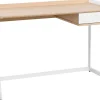 Secretaria Branca E Castanha Clara Com 1 Gaveta 120 X 60 Cm Quito