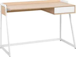 Secretaria Branca E Castanha Clara Com 1 Gaveta 120 X 60 Cm Quito