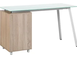 Secretaria Branca E Castanha Clara Com 3 Gavetas 130 X 60 Cm Montevideo