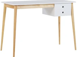 Secretaria Branca E Castanha Clara Com 1 Gaveta 106 X 48 Cm Ebeme