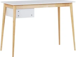 Secretaria Branca E Castanha Clara Com 1 Gaveta 106 X 48 Cm Ebeme