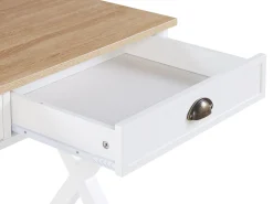 Secretaria Branca E Castanha Clara Com 2 Gavetas 103 X 50 Cm Ekart