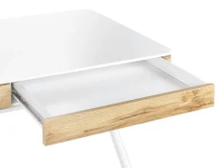 Secretaria Branca E Castanha Clara Com 2 Gavetas 120 X 60 Cm Fontana