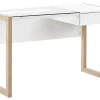 Secretaria Branca E Castanha Clara Com 1 Gaveta 120 X 60 Cm Jenks