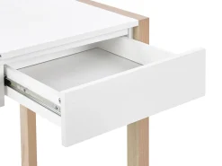 Secretaria Branca E Castanha Clara Com 1 Gaveta 120 X 60 Cm Jenks