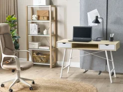 Secretaria Castanha Clara Com 2 Gavetas 120 X 48 Cm Clarita