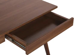 Secretaria Castanha Escura Com 2 Gavetas 120 X 70 Cm Sheslay