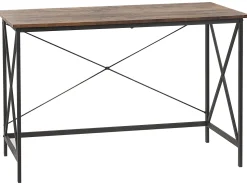 Secretaria Castanha Escura E Preta 115 X 60 Cm Futon