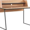 Secretaria De Escritorio Castanha Clara E Preta 120 X 59 Cm Gorus