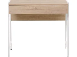 Secretaria Em Branco E Castanho Claro Com 1 Gaveta 84 X 48 Cm Carter