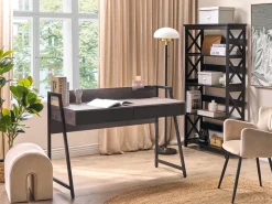 Secretaria Em Madeira Escura Com 2 Gavetas 120 X 50 Cm Harwich