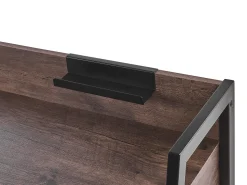 Secretaria Em Madeira Escura Com 2 Gavetas 120 X 50 Cm Harwich