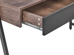 Secretaria Em Madeira Escura Com 2 Gavetas 120 X 50 Cm Harwich