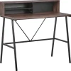 Secretaria Em Madeira Escura 100 X 50 Cm Harison