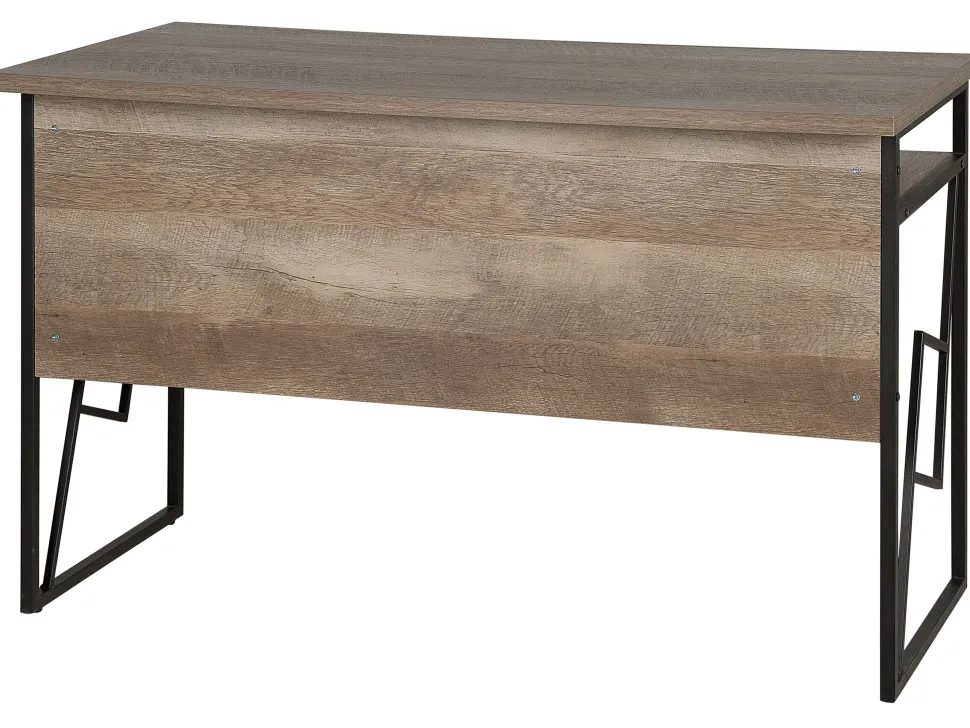 Secretaria Em Madeira Escura E Preto 120 X 60 Cm Forres