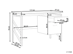 Secretaria Preta Com 2 Gavetas 117 X 57 Cm Moriton
