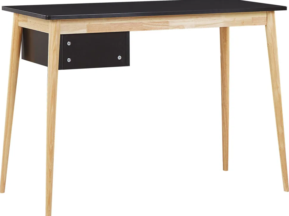 Secretaria Preta E Castanha Clara Com 1 Gaveta 106 X 48 Cm Ebeme