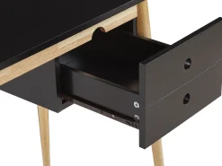 Secretaria Preta E Castanha Clara Com 1 Gaveta 106 X 48 Cm Ebeme