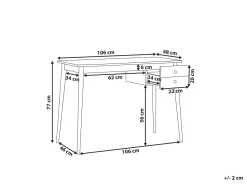 Secretaria Preta E Castanha Clara Com 1 Gaveta 106 X 48 Cm Ebeme