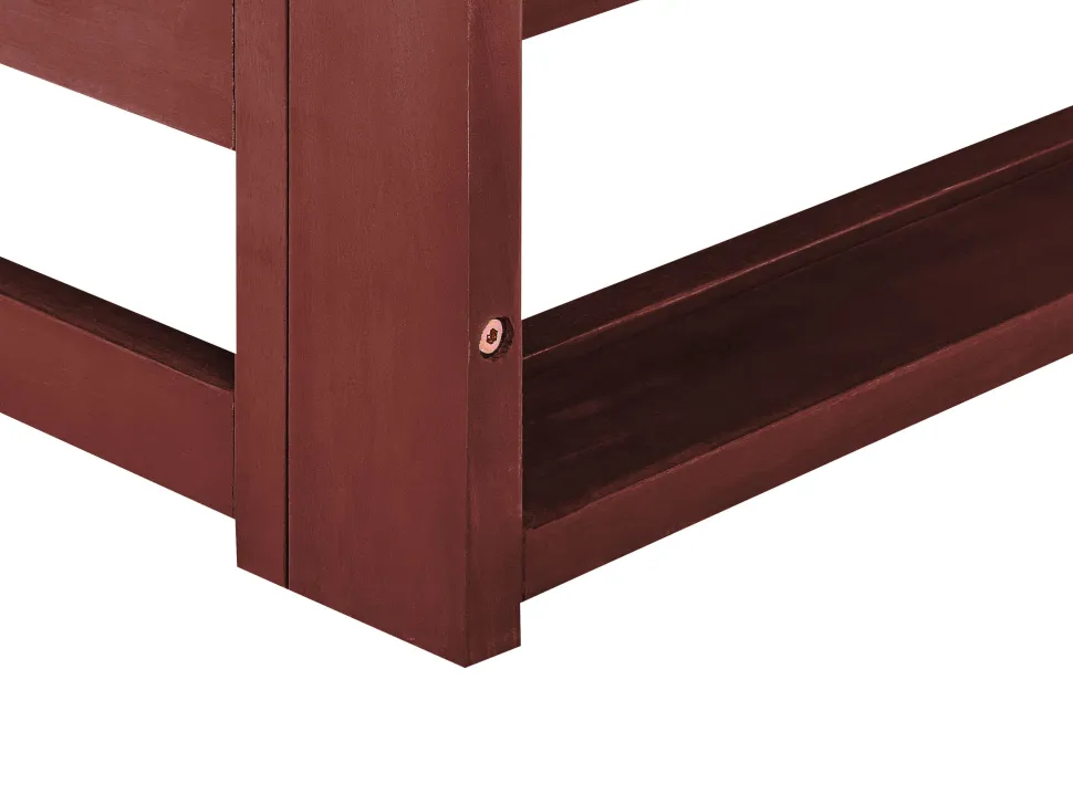 Sofa 3 Lugares Em Madeira De Acacia Vermelha Escura Timor Ii