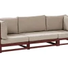 Sofa De 3 Lugares Em Madeira De Acacia Certificada Vermelha Escura Trani