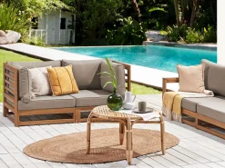 Sofa De 2 Lugares Em Madeira De Acacia Clara Trani