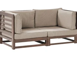 Sofa De 2 Lugares Em Madeira De Acacia Certificada Escura Trani
