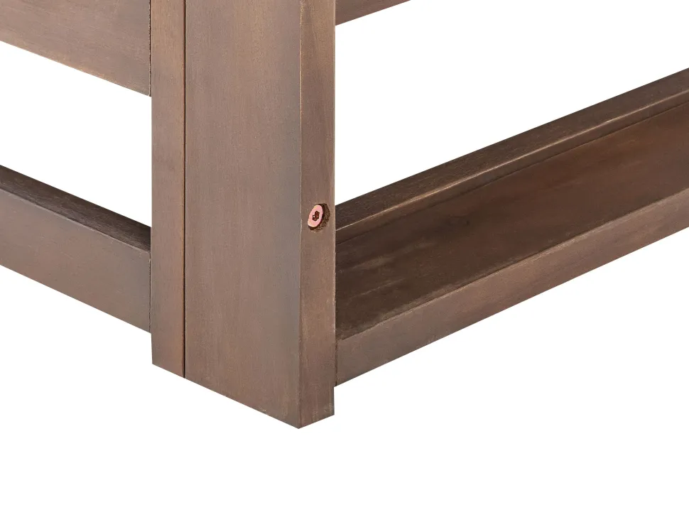 Sofa De 2 Lugares Em Madeira De Acacia Certificada Escura Trani